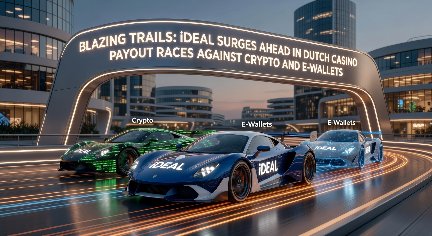 Grafiek die de snelheid van iDEAL-uitbetalingen vergelijkt met crypto en e-wallets in Nederlandse online casino's, met iDEAL duidelijk leidend