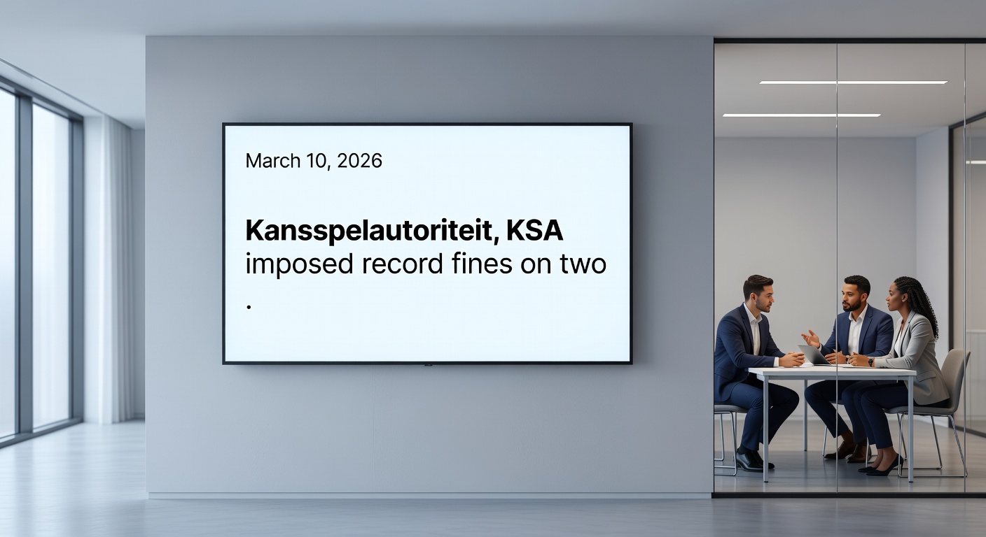 Grafiek met dalende lijn van gokbelastingopbrengsten in Nederland van 2024 naar 2025, illustrerend de €43,5 miljoen drop