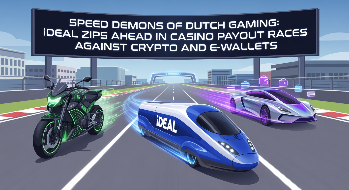 Grafiek die de uitbetalingssnelheden van iDEAL vergelijkt met crypto en e-wallets in Nederlandse online casinos, met iDEAL duidelijk vooraan